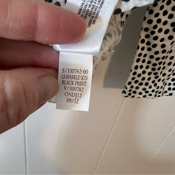 Old‎ Navy Sequins Polka Dot Black and White Size Small P/T - Picture 9 of 10